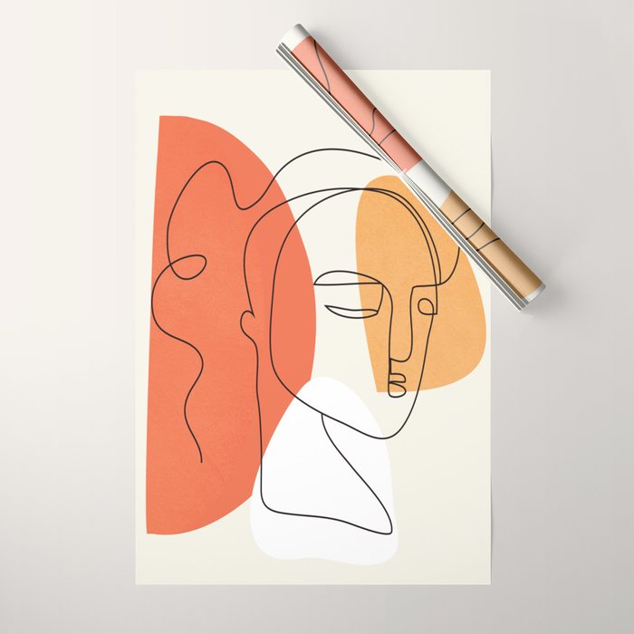 Abstract Face 24 Wrapping Paper Gallery Image 1