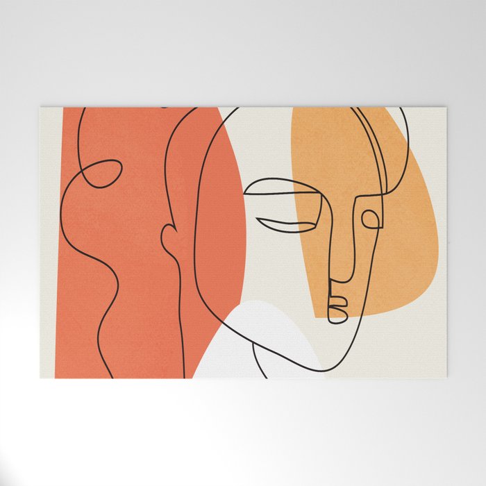 Abstract Face 24 Welcome Mat Gallery Image 1