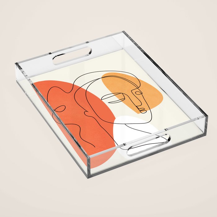 Abstract Face 24 Acrylic Tray Gallery Image 1