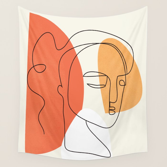 Abstract Face 24 Wall Tapestry Gallery Image 4