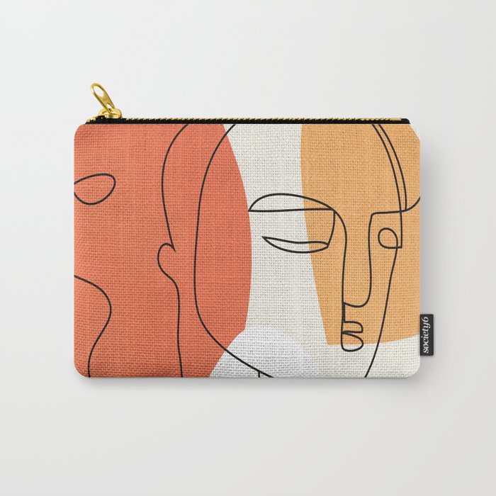 Abstract Face 24 Carry All Pouch Gallery Image 1