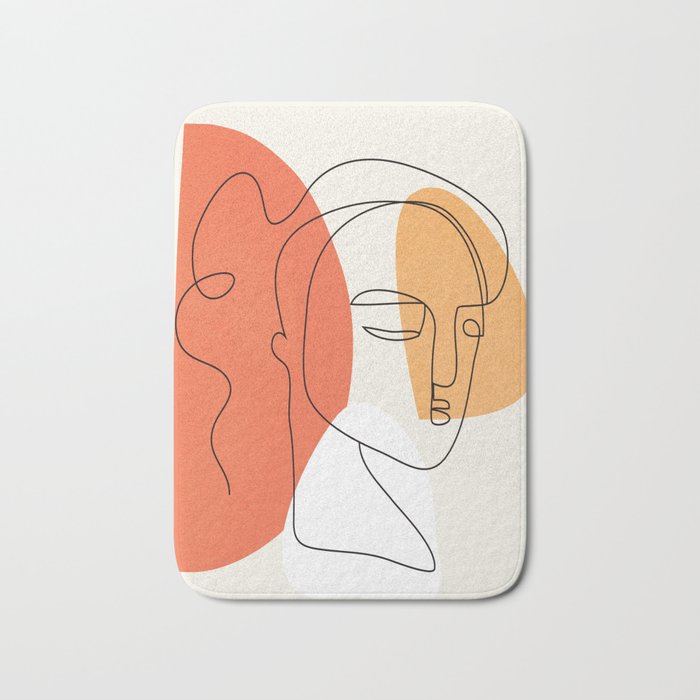 Abstract Face 24 Bath Mat Gallery Image 1