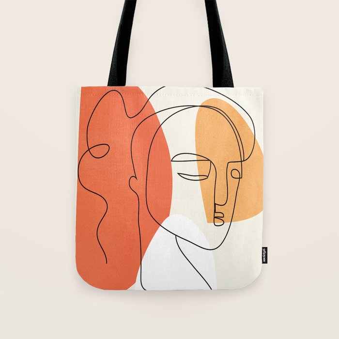 Abstract Face 24 Tote Bag Gallery Image 1
