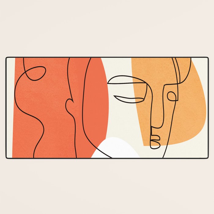 Abstract Face 24 Desk Mat Gallery Image 3