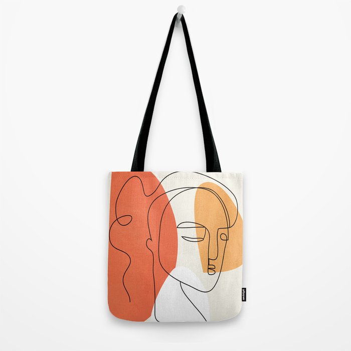 Abstract Face 24 Tote Bag Gallery Image 2