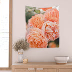 Coral Roses | Ostuni botanical garden photography | Puglia Italy Wall Tapestry Gallery Image 2