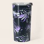 Dark abstract tropical leaves D1 Travel Mug Gallery Image 2