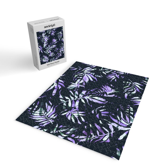 Dark abstract tropical leaves D1 Jigsaw Puzzle Gallery Image 2