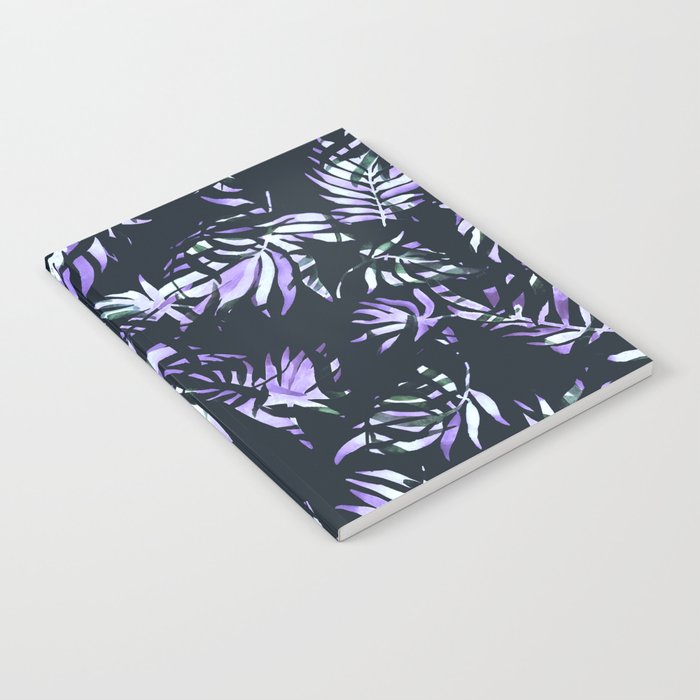 Dark abstract tropical leaves D1 Notebook Gallery Image 2