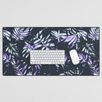 Dark abstract tropical leaves D1 Desk Mat Gallery Image 1