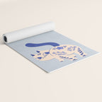 Purrcelin Cat - Pretty Delft Porcelain Kitty Yoga Mat Gallery Image 2