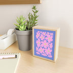 Retro Daisy - Very Peri, Pink, Cream, turquoise  Mini Art Print Gallery Image 2