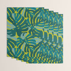 Monstera Leaves in Teal Wrapping Paper Gallery Image 3