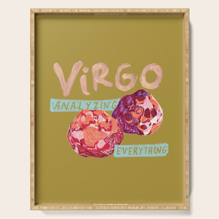 Virgo Perfection in Mustard Yellow | Zodiac Series Serving Tray Gallery Image 1