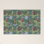 Vintage Pin-Up Girl Frogs Welcome Mat Gallery Image 1
