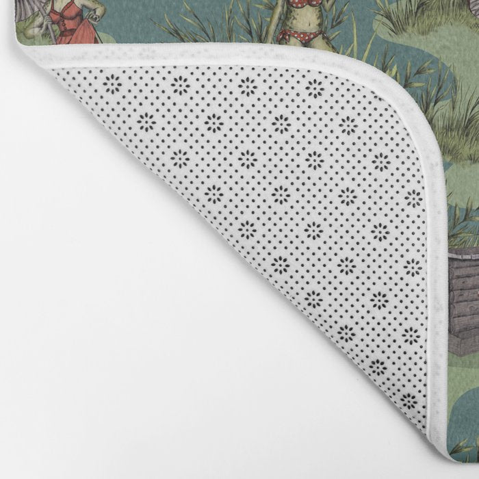 Vintage Pin-Up Girl Frogs Bath Mat Gallery Image 2