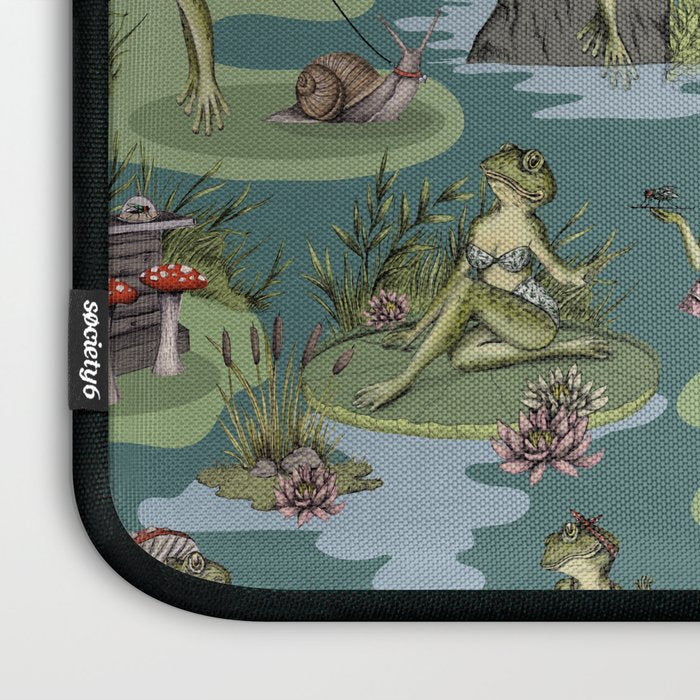 Vintage Pin-Up Girl Frogs Laptop Sleeve Gallery Image 3