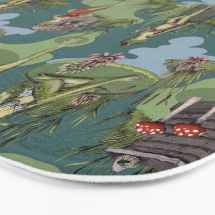 Vintage Pin-Up Girl Frogs Bath Mat Gallery Image 3