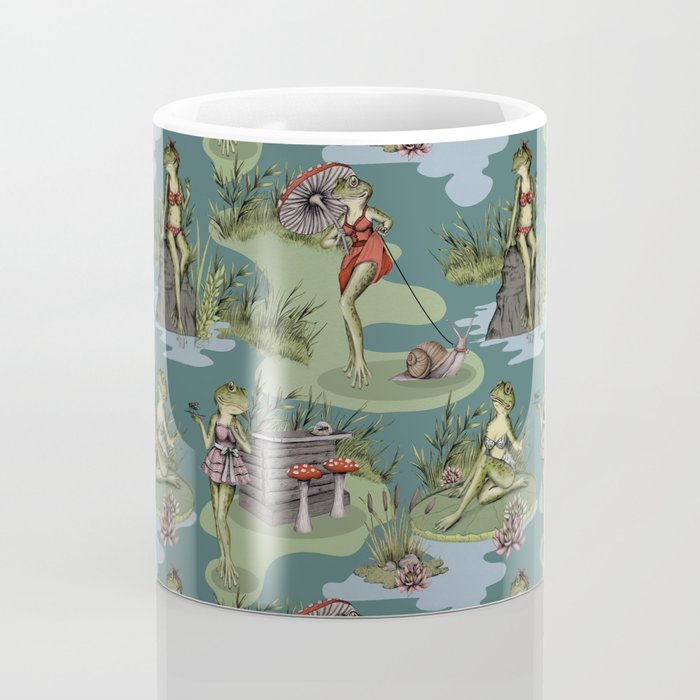 Vintage Pin-Up Girl Frogs Coffee Mug Gallery Image 4