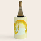 Mushy mushroom longboard surf retro floral daydreams by surfy birdy Wine Chiller Gallery Image 2
