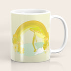 Mushy mushroom longboard surf retro floral daydreams by surfy birdy Coffee Mug Gallery Image 1