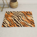 Tiger stripe animal print art pattern Rug Gallery Image 1