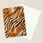 Tiger stripe animal print art pattern Stationery Card Gallery Image 2