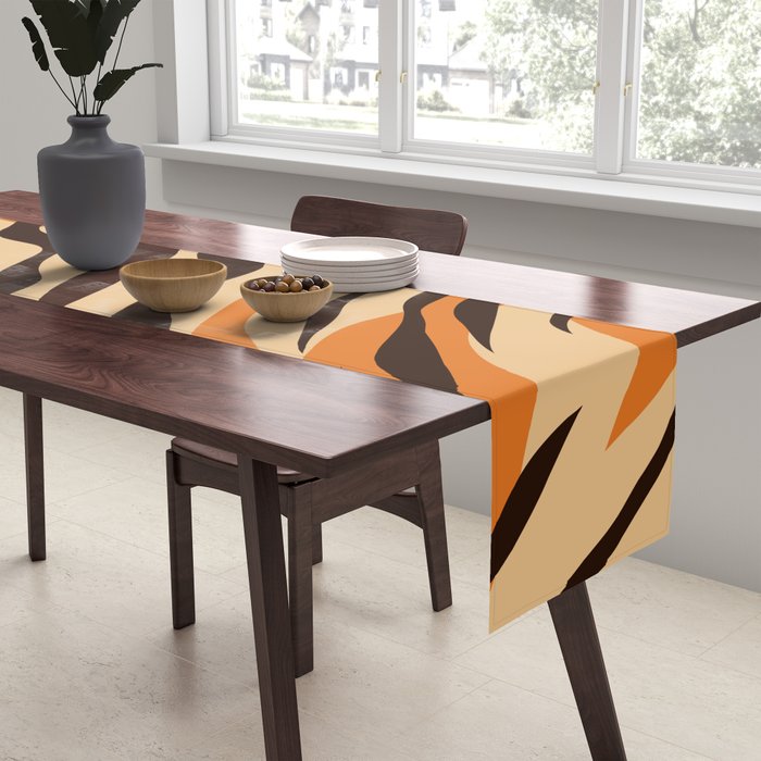 Tiger stripe animal print art pattern Table Runner Gallery Image 2