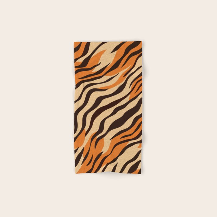 Tiger stripe animal print art pattern Bath Towel Gallery Image 1