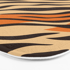 Tiger stripe animal print art pattern Bath Mat Gallery Image 3