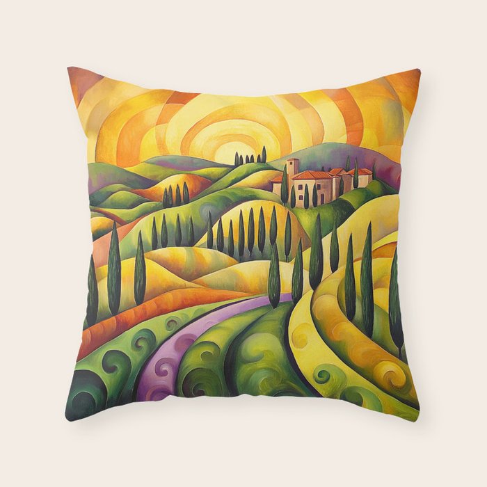 Eternal Tuscany Throw Pillow Gallery Image 1