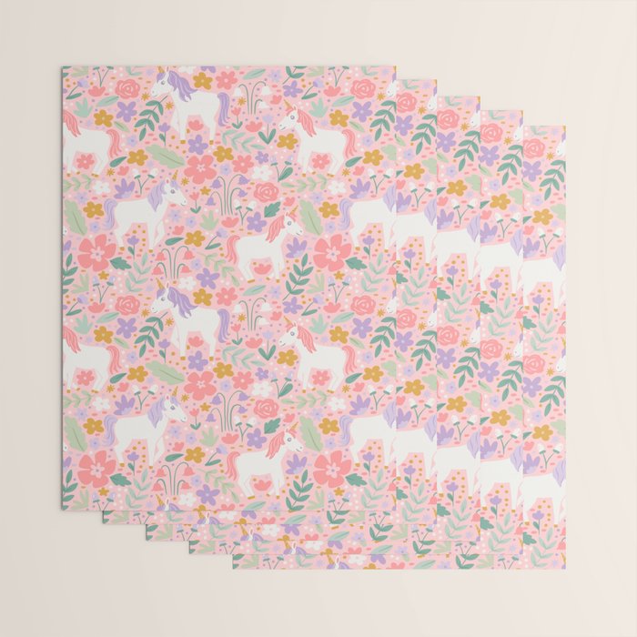 Unicorn Garden Wrapping Paper Gallery Image 3