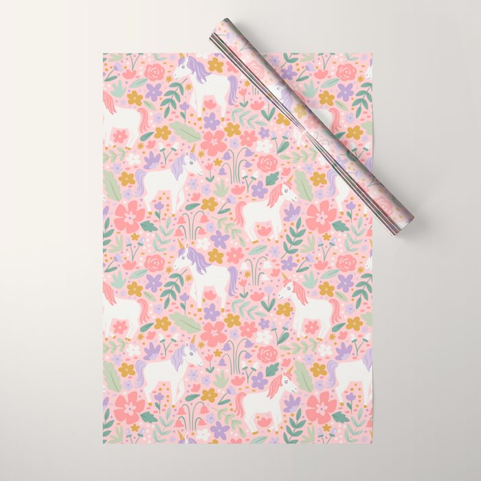 Unicorn Garden Wrapping Paper Gallery Image 1