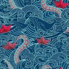 Octopus Ocean Playground smaller print Coffee Mug Gallery Image 2