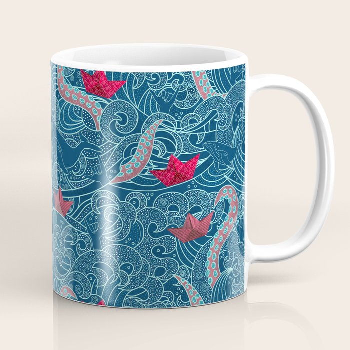 Octopus Ocean Playground smaller print Coffee Mug Gallery Image 1