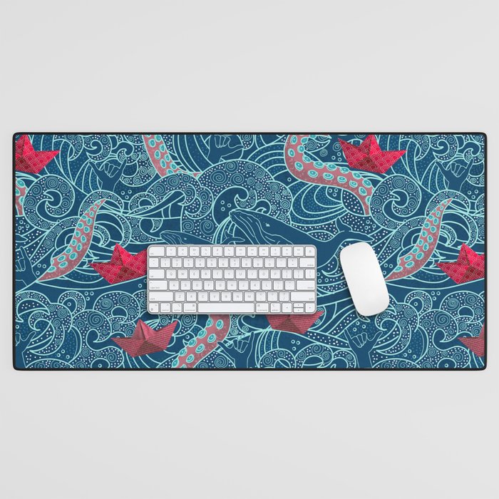 Octopus Ocean Playground smaller print Desk Mat Gallery Image 1