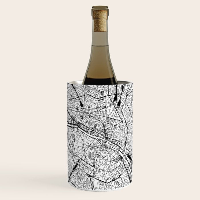 Paris White Map Wine Chiller Gallery Image 1