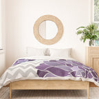 Floral Prints, Chevron, Purple and Gray Duvet Cover Gallery Image 3