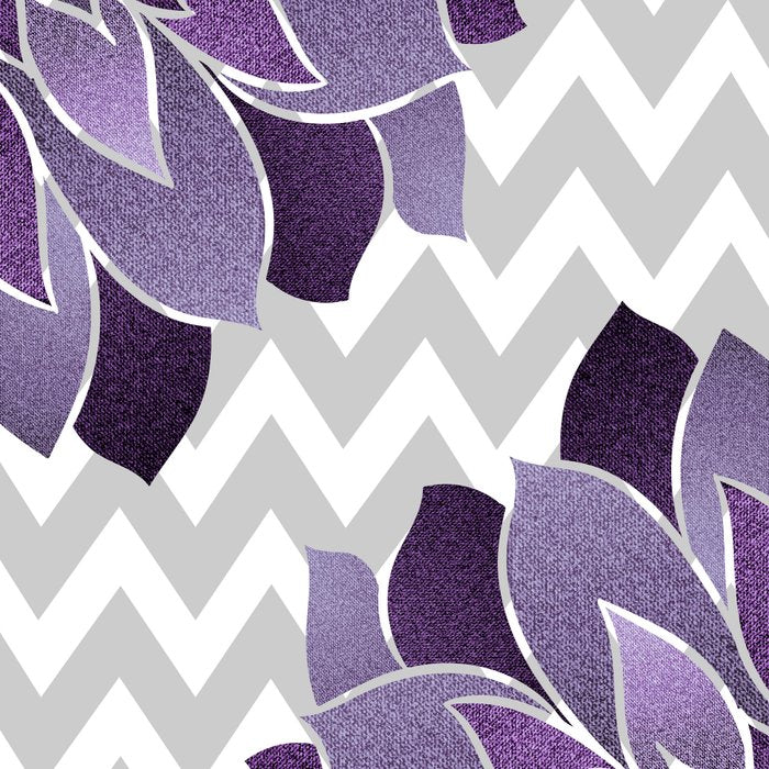Floral Prints, Chevron, Purple and Gray Coffee Mug Gallery Image 2