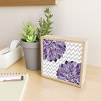 Floral Prints, Chevron, Purple and Gray Mini Art Print Gallery Image 2