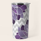 Floral Prints, Chevron, Purple and Gray Travel Mug Gallery Image 1