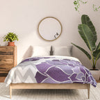 Floral Prints, Chevron, Purple and Gray Comforter Gallery Image 3