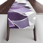 Floral Prints, Chevron, Purple and Gray Table Runner Gallery Image 1