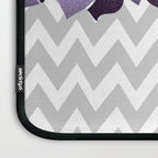 Floral Prints, Chevron, Purple and Gray Laptop Sleeve Gallery Image 3