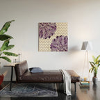 Floral Prints, Chevron, Purple and Gray Wood Wall Art Gallery Image 2