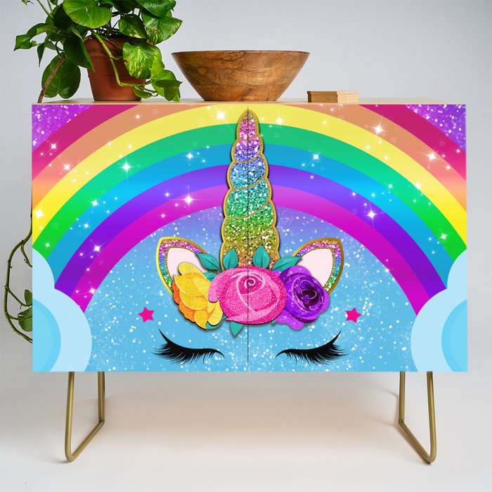 Rainbow Sparkle Unicorn Credenza Gallery Image 1