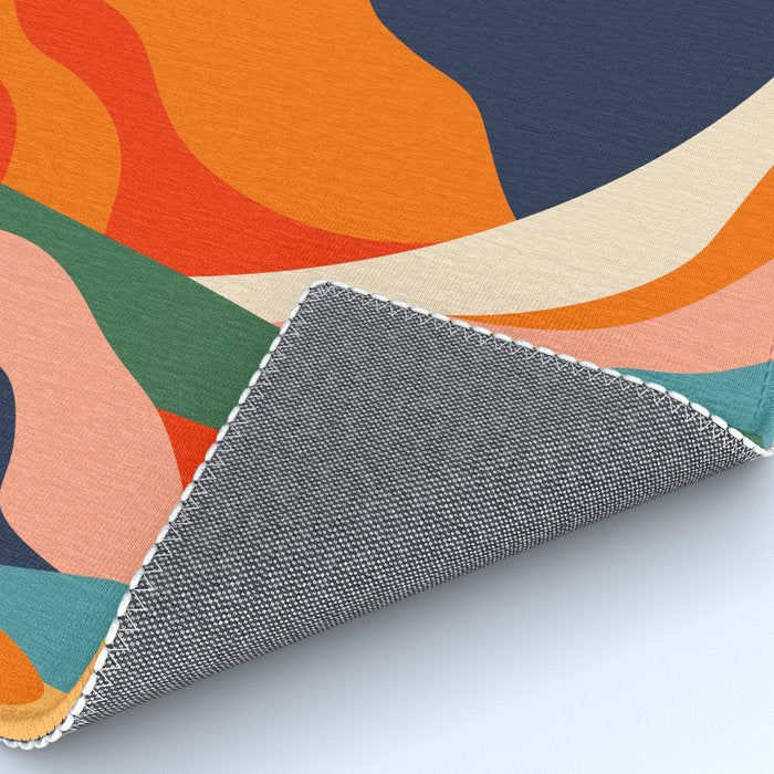 Colorful mountain nature landscape art Rug Gallery Image 4