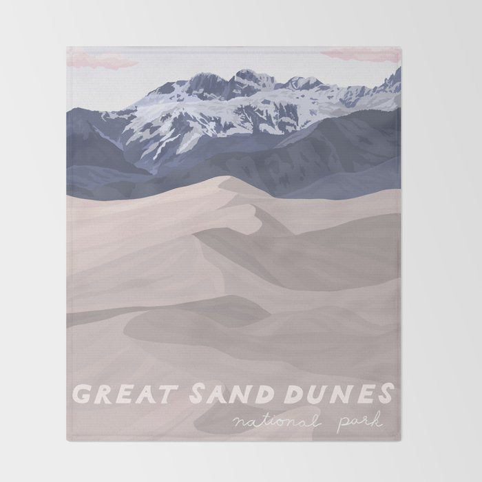 Great Sand Dunes National Park Throw Blanket Gallery Image 2