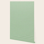 Dark Sea Green Summer Cabana Beach Picnic Gingham Check Wallpaper Gallery Image 2