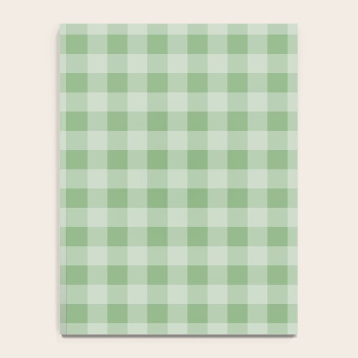 Dark Sea Green Summer Cabana Beach Picnic Gingham Check Notebook Gallery Image 4